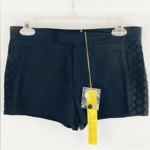 NEW! Catherine Melandrino Black Side cut shorts 2